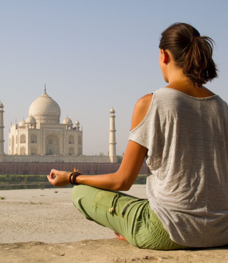 Taj mahal with Yoga